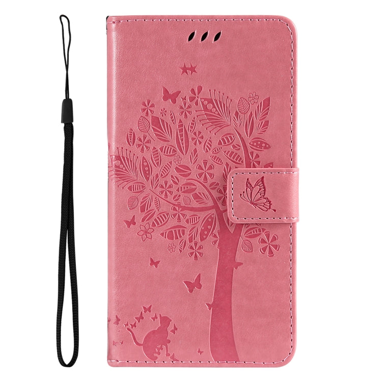 Tree & Cat Embossed Pattern Flip Leather Phone Case, For Xiaomi 14T, For Xiaomi Poco F6