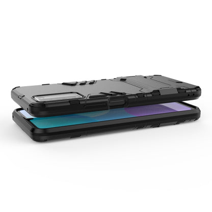 Shockproof protective phone case with rugged armor design, black, side and back protection