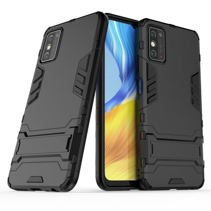 Shockproof protective phone case with rugged armor shell, black, with camera cutouts