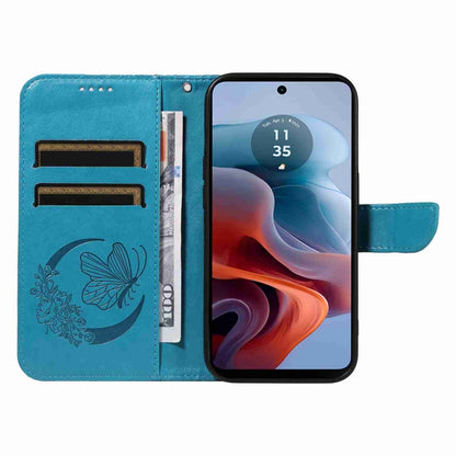 Swallowtail Butterfly Embossed Leather Phone Case, For Motorola Edge Moto G34