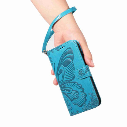 Swallowtail Butterfly Embossed Leather Phone Case, For Motorola Edge Moto G34