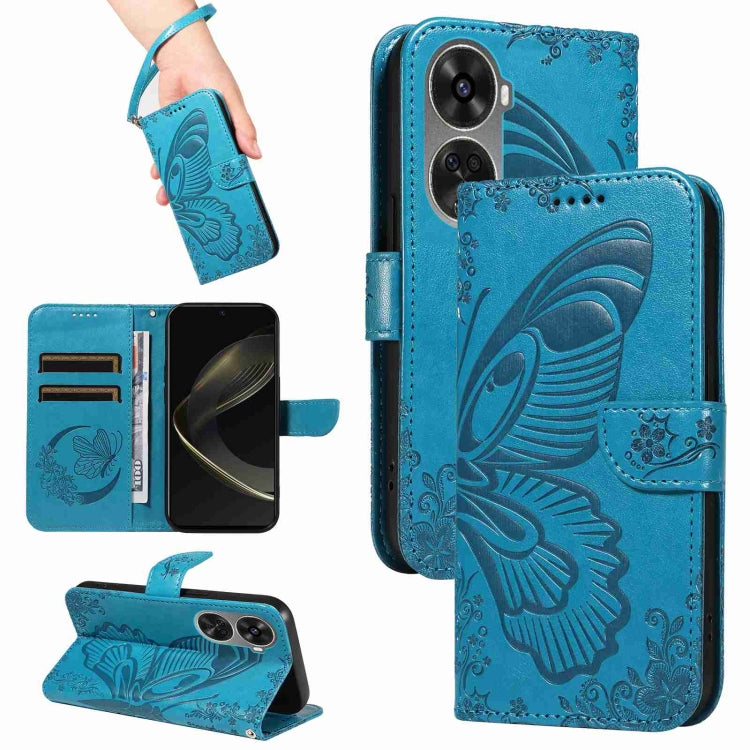 Swallowtail Butterfly Embossed Leather Phone Case, For Huawei nova 11 SE 4G