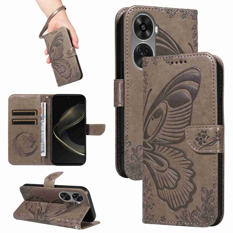 Swallowtail Butterfly Embossed Leather Phone Case, For Huawei nova 11 SE 4G