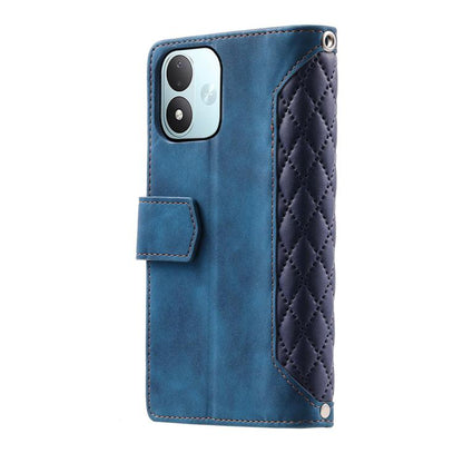 Grid Texture Zipper Leather Phone Case with Lanyard, For Redmi Note 17 5G/4G 169.74mm, For Redmi Note 17 Pro+ 5G Global 163.4mm, For Redmi 17 5G/4G Global 170mm, For Redmi Note 14 4G EU 164.84mm, For Redmi Note 14 Pro 4G, For Xiaomi Redmi Note 14 5G   ...