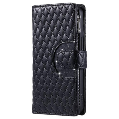 Glitter Lattice Zipper Wallet Leather Phone Case, For Redmi Note 17 5G/4G 169.7mm, For Redmi Note 17 Pro+ 5G Global 163.4, For Redmi 17 5G/4G Global 170mm, For Xiaomi Redmi 13 4G