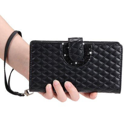 Glitter Lattice Zipper Wallet Leather Phone Case, For Redmi Note 17 5G/4G 169.7mm, For Redmi Note 17 Pro+ 5G Global 163.4, For Redmi 17 5G/4G Global 170mm, For Xiaomi Redmi 13 4G