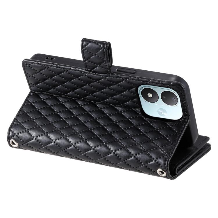 Glitter Lattice Zipper Wallet Leather Phone Case, For Redmi Note 17 5G/4G 169.7mm, For Redmi Note 17 Pro+ 5G Global 163.4, For Redmi 17 5G/4G Global 170mm, For Xiaomi Redmi 13 4G