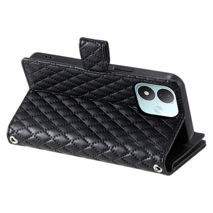 Glitter Lattice Zipper Wallet Leather Phone Case, For Redmi Note 17 5G/4G 169.7mm, For Redmi Note 17 Pro+ 5G Global 163.4, For Redmi 17 5G/4G Global 170mm, For Xiaomi Redmi 13 4G