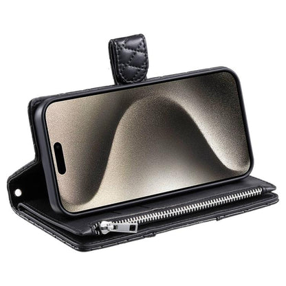 Glitter Lattice Zipper Wallet Leather Phone Case, For Redmi Note 17 5G/4G 169.7mm, For Redmi Note 17 Pro+ 5G Global 163.4, For Redmi 17 5G/4G Global 170mm, For Xiaomi Redmi 13 4G