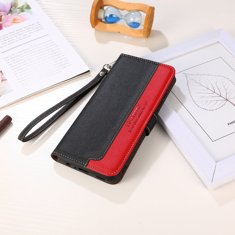 KHAZNEH Litchi Texture Leather RFID Phone Case, For Redmi 14C 4G, For Xiaomi Redmi 13 4G