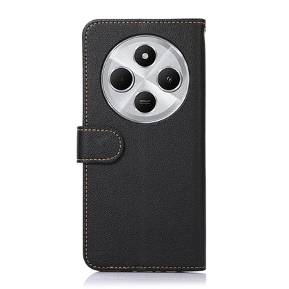 KHAZNEH Litchi Texture Leather RFID Phone Case, For Redmi 14C 4G, For Xiaomi Redmi 13 4G