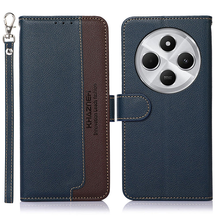 KHAZNEH Litchi Texture Leather RFID Phone Case, For Redmi 14C 4G, For Xiaomi Redmi 13 4G