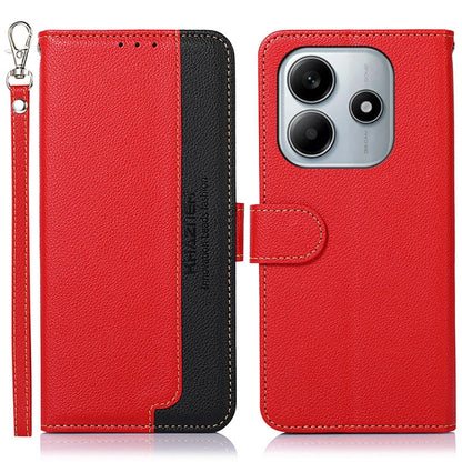 KHAZNEH Litchi Texture Leather RFID Phone Case, For Redmi A7 Pro 171mm/Poco C85x 5G Global, For Redmi Turbo 5 Max / Poco X8 Pro Max, For Redmi Turbo 5 5G / Poco X8 Pro 5G, For Redmi Note 15 Pro+ 5G Global 163.3mm, For Redmi Note 15 5G Global 164mm     ...