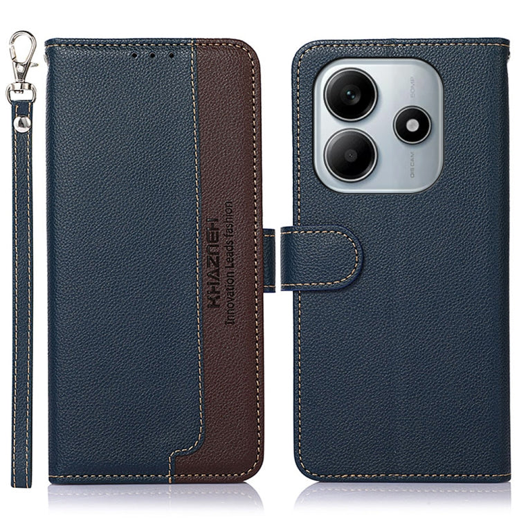 KHAZNEH Litchi Texture Leather RFID Phone Case, For Redmi A7 Pro 171mm/Poco C85x 5G Global, For Redmi Turbo 5 Max / Poco X8 Pro Max, For Redmi Turbo 5 5G / Poco X8 Pro 5G, For Redmi Note 15 Pro+ 5G Global 163.3mm, For Redmi Note 15 5G Global 164mm     ...