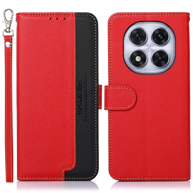 KHAZNEH Litchi Texture Leather RFID Phone Case, For Redmi A7 Pro 171mm/Poco C85x 5G Global, For Redmi Turbo 5 Max / Poco X8 Pro Max, For Redmi Turbo 5 5G / Poco X8 Pro 5G, For Redmi Note 15 Pro+ 5G Global 163.3mm, For Redmi Note 15 5G Global 164mm     ...