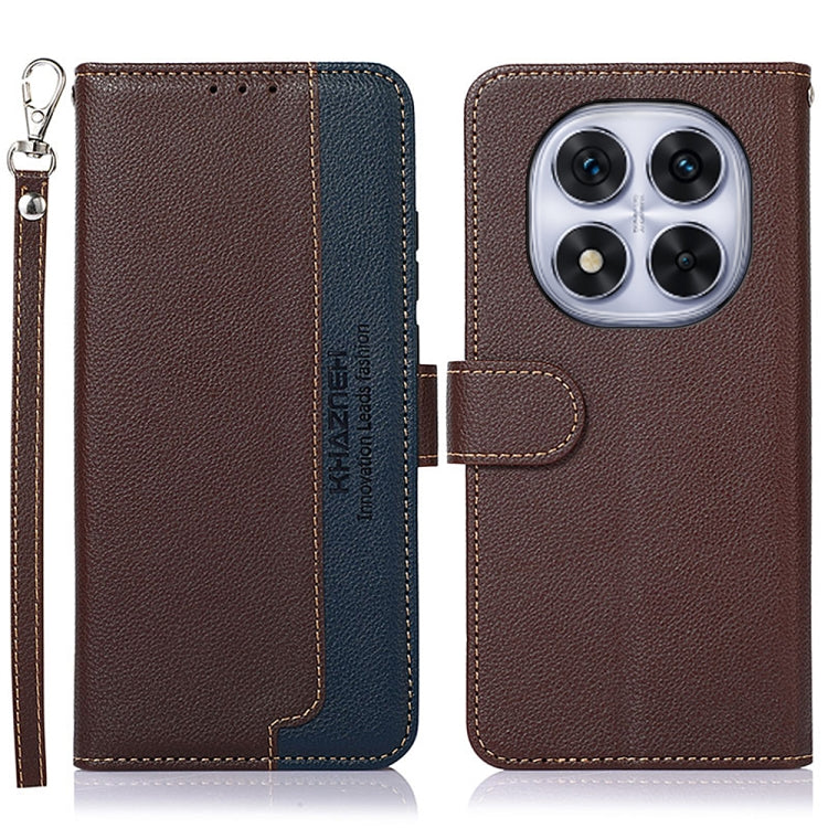 KHAZNEH Litchi Texture Leather RFID Phone Case, For Redmi A7 Pro 171mm/Poco C85x 5G Global, For Redmi Turbo 5 Max / Poco X8 Pro Max, For Redmi Turbo 5 5G / Poco X8 Pro 5G, For Redmi Note 15 Pro+ 5G Global 163.3mm, For Redmi Note 15 5G Global 164mm     ...
