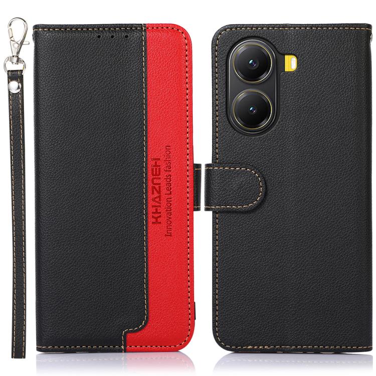 KHAZNEH Litchi Texture Leather RFID Phone Case, For Redmi A7 Pro 171mm/Poco C85x 5G Global, For Redmi Turbo 5 Max / Poco X8 Pro Max, For Redmi Turbo 5 5G / Poco X8 Pro 5G, For Redmi Note 15 Pro+ 5G Global 163.3mm, For Redmi Note 15 5G Global 164mm     ...