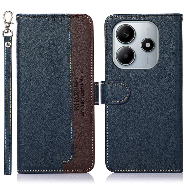 KHAZNEH Litchi Texture Leather RFID Phone Case, For Redmi A7 Pro 171mm/Poco C85x 5G Global, For Redmi Turbo 5 Max / Poco X8 Pro Max, For Redmi Turbo 5 5G / Poco X8 Pro 5G, For Redmi Note 15 Pro+ 5G Global 163.3mm, For Redmi Note 15 5G Global 164mm     ...