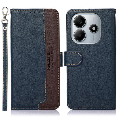 KHAZNEH Litchi Texture Leather RFID Phone Case, For Redmi A7 Pro 171mm/Poco C85x 5G Global, For Redmi Turbo 5 Max / Poco X8 Pro Max, For Redmi Turbo 5 5G / Poco X8 Pro 5G, For Redmi Note 15 Pro+ 5G Global 163.3mm, For Redmi Note 15 5G Global 164mm     ...