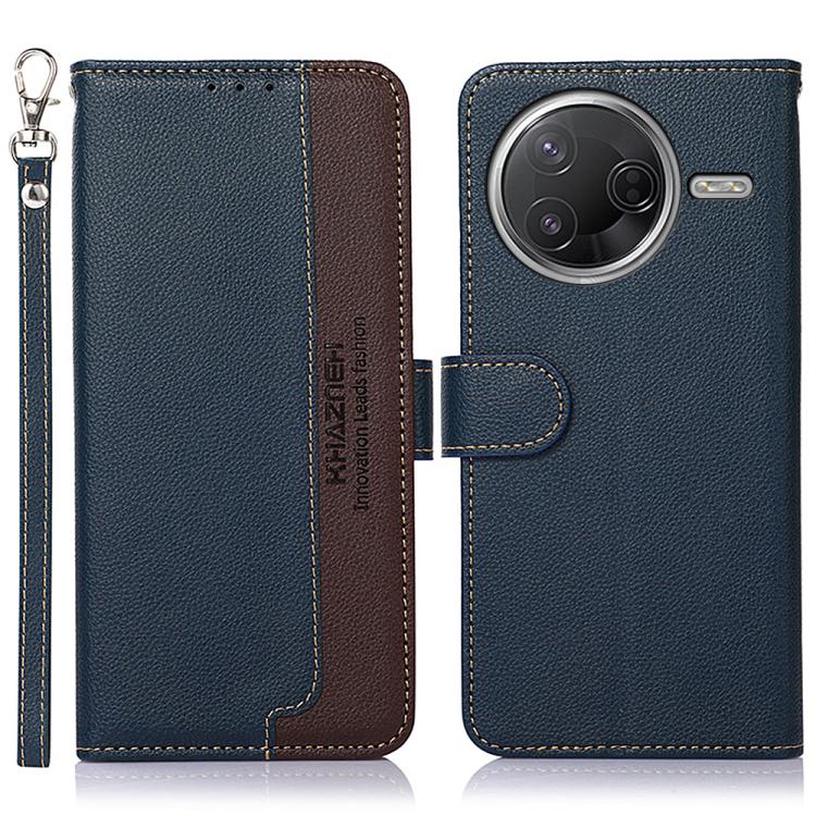 KHAZNEH Litchi Texture Leather RFID Phone Case, For Redmi A7 Pro 171mm/Poco C85x 5G Global, For Redmi Turbo 5 Max / Poco X8 Pro Max, For Redmi Turbo 5 5G / Poco X8 Pro 5G, For Redmi Note 15 Pro+ 5G Global 163.3mm, For Redmi Note 15 5G Global 164mm     ...