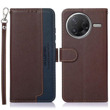 KHAZNEH Litchi Texture Leather RFID Phone Case, For Redmi A7 Pro 171mm/Poco C85x 5G Global, For Redmi Turbo 5 Max / Poco X8 Pro Max, For Redmi Turbo 5 5G / Poco X8 Pro 5G, For Redmi Note 15 Pro+ 5G Global 163.3mm, For Redmi Note 15 5G Global 164mm     ...