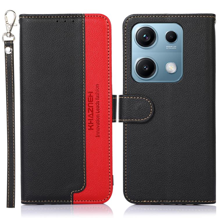 KHAZNEH Litchi Texture Leather RFID Phone Case, For Redmi A7 Pro 171mm/Poco C85x 5G Global, For Redmi Turbo 5 Max / Poco X8 Pro Max, For Redmi Turbo 5 5G / Poco X8 Pro 5G, For Redmi Note 15 Pro+ 5G Global 163.3mm, For Redmi Note 15 5G Global 164mm     ...
