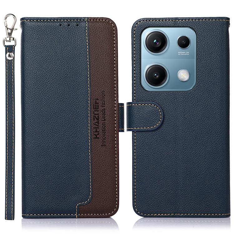 KHAZNEH Litchi Texture Leather RFID Phone Case, For Redmi A7 Pro 171mm/Poco C85x 5G Global, For Redmi Turbo 5 Max / Poco X8 Pro Max, For Redmi Turbo 5 5G / Poco X8 Pro 5G, For Redmi Note 15 Pro+ 5G Global 163.3mm, For Redmi Note 15 5G Global 164mm     ...