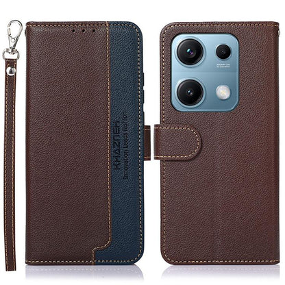 KHAZNEH Litchi Texture Leather RFID Phone Case, For Redmi A7 Pro 171mm/Poco C85x 5G Global, For Redmi Turbo 5 Max / Poco X8 Pro Max, For Redmi Turbo 5 5G / Poco X8 Pro 5G, For Redmi Note 15 Pro+ 5G Global 163.3mm, For Redmi Note 15 5G Global 164mm     ...