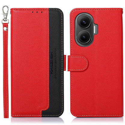 KHAZNEH Litchi Texture Leather RFID Phone Case, For Redmi A7 Pro 171mm/Poco C85x 5G Global, For Redmi Turbo 5 Max / Poco X8 Pro Max, For Redmi Turbo 5 5G / Poco X8 Pro 5G, For Redmi Note 15 Pro+ 5G Global 163.3mm, For Redmi Note 15 5G Global 164mm     ...