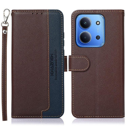 KHAZNEH Litchi Texture Leather RFID Phone Case, For Redmi A7 Pro 171mm/Poco C85x 5G Global, For Redmi Turbo 5 Max / Poco X8 Pro Max, For Redmi Turbo 5 5G / Poco X8 Pro 5G, For Redmi Note 15 Pro+ 5G Global 163.3mm, For Redmi Note 15 5G Global 164mm     ...