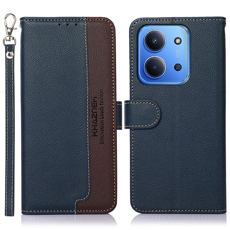 KHAZNEH Litchi Texture Leather RFID Phone Case, For Redmi A7 Pro 171mm/Poco C85x 5G Global, For Redmi Turbo 5 Max / Poco X8 Pro Max, For Redmi Turbo 5 5G / Poco X8 Pro 5G, For Redmi Note 15 Pro+ 5G Global 163.3mm, For Redmi Note 15 5G Global 164mm     ...