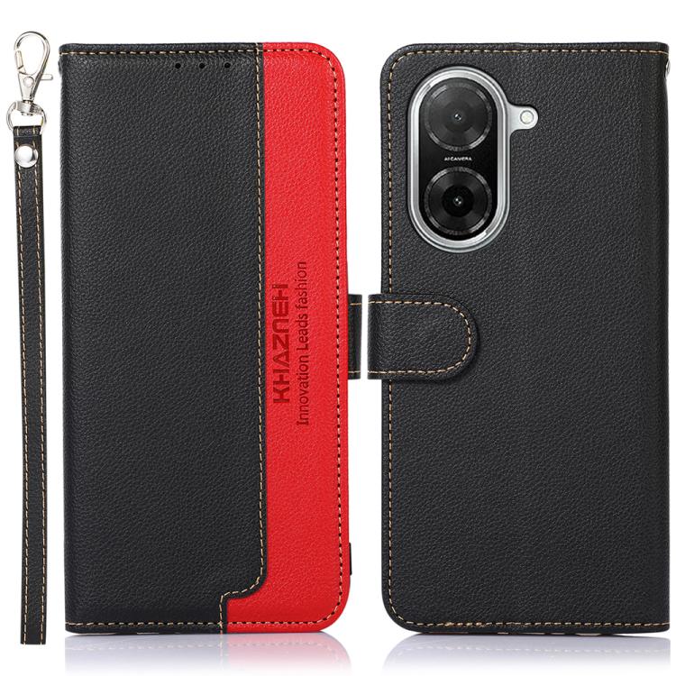 KHAZNEH Litchi Texture Leather RFID Phone Case, For Redmi A7 Pro 171mm/Poco C85x 5G Global, For Redmi Turbo 5 Max / Poco X8 Pro Max, For Redmi Turbo 5 5G / Poco X8 Pro 5G, For Redmi Note 15 Pro+ 5G Global 163.3mm, For Redmi Note 15 5G Global 164mm     ...