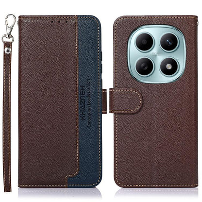 KHAZNEH Litchi Texture Leather RFID Phone Case, For Redmi A7 Pro 171mm/Poco C85x 5G Global, For Redmi Turbo 5 Max / Poco X8 Pro Max, For Redmi Turbo 5 5G / Poco X8 Pro 5G, For Redmi Note 15 Pro+ 5G Global 163.3mm, For Redmi Note 15 5G Global 164mm     ...