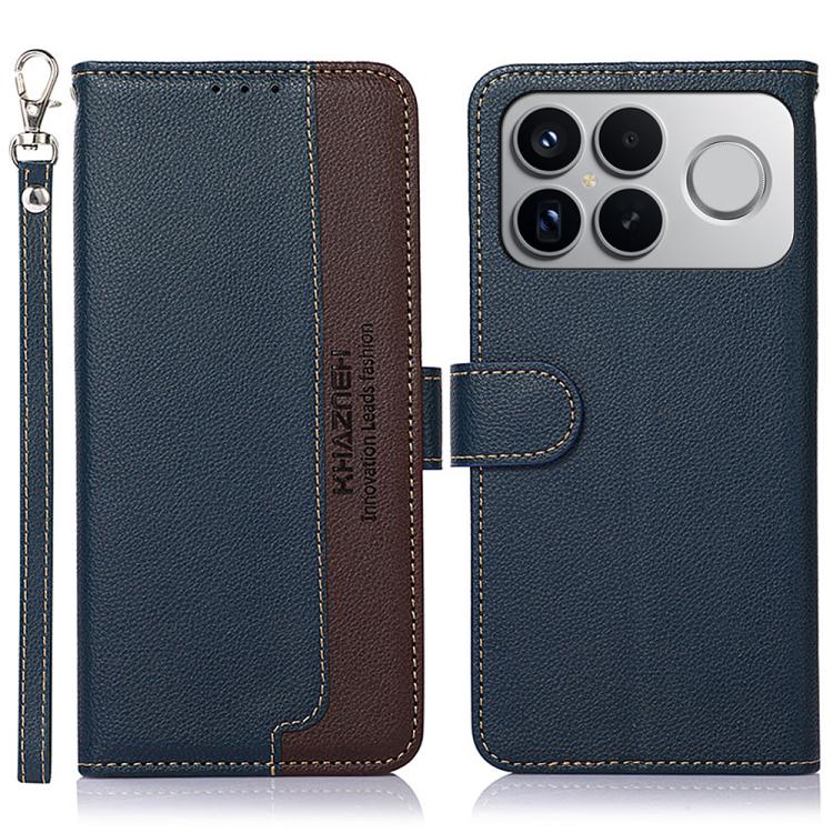 KHAZNEH Litchi Texture Leather RFID Phone Case, For Redmi A7 Pro 171mm/Poco C85x 5G Global, For Redmi Turbo 5 Max / Poco X8 Pro Max, For Redmi Turbo 5 5G / Poco X8 Pro 5G, For Redmi Note 15 Pro+ 5G Global 163.3mm, For Redmi Note 15 5G Global 164mm     ...