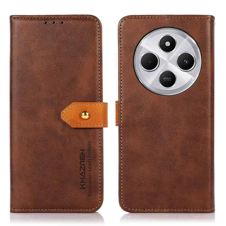 KHAZNEH Cowhide Texture Flip Leather Phone Case, For Redmi Note 14 4G 164.84mm, For Redmi Turbo 4 Pro, For Xiaomi Redmi Turbo 4, For Redmi 14 4G, For Xiaomi Redmi 13 4G