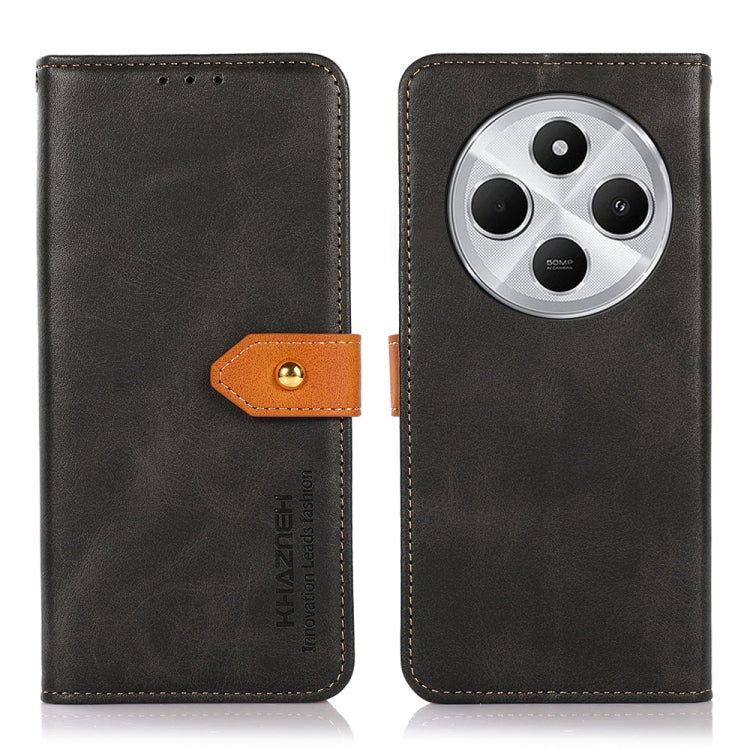 KHAZNEH Cowhide Texture Flip Leather Phone Case, For Redmi Note 14 4G 164.84mm, For Redmi Turbo 4 Pro, For Xiaomi Redmi Turbo 4, For Redmi 14 4G, For Xiaomi Redmi 13 4G