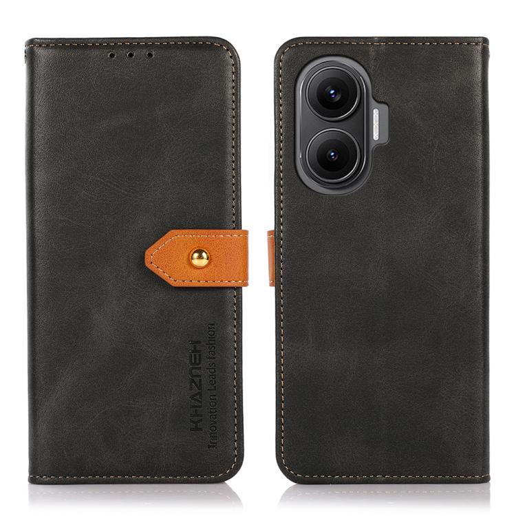 KHAZNEH Cowhide Texture Flip Leather Phone Case, For Redmi Note 14 4G 164.84mm, For Redmi Turbo 4 Pro, For Xiaomi Redmi Turbo 4, For Redmi 14 4G, For Xiaomi Redmi 13 4G