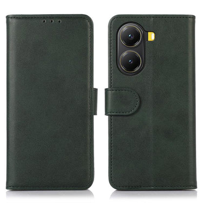 Green faux leather wallet phone case with flip cover and camera cutout details.