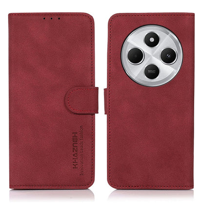 Matte red leather folio phone case with flip cover and large circular camera cutout