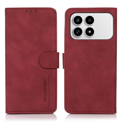 KHAZNEH Matte Texture Leather Phone Case, For Redmi Note 17 Pro+ 5G Global 163.4mm, For Redmi Note 17 Pro 5G Global 163.5mm, For Redmi Note 17 4G Global 169.7mm, For Redmi K100 Pro Max/Poco F9 Ultra 5G, For Redmi K100 Pro 5G/Poco F9 Pro 5G             ...