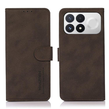 KHAZNEH Matte Texture Leather Phone Case, For Redmi Note 17 Pro+ 5G Global 163.4mm, For Redmi Note 17 Pro 5G Global 163.5mm, For Redmi Note 17 4G Global 169.7mm, For Redmi K100 Pro Max/Poco F9 Ultra 5G, For Redmi K100 Pro 5G/Poco F9 Pro 5G             ...