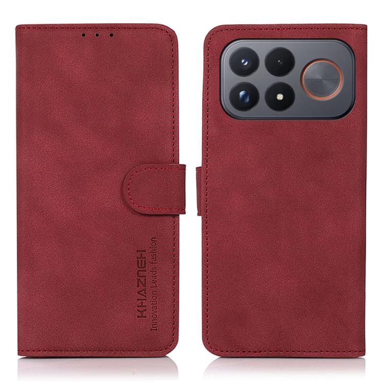 KHAZNEH Matte Texture Leather Phone Case, For Redmi Note 17 Pro+ 5G Global 163.4mm, For Redmi Note 17 Pro 5G Global 163.5mm, For Redmi Note 17 4G Global 169.7mm, For Redmi K100 Pro Max/Poco F9 Ultra 5G, For Redmi K100 Pro 5G/Poco F9 Pro 5G             ...