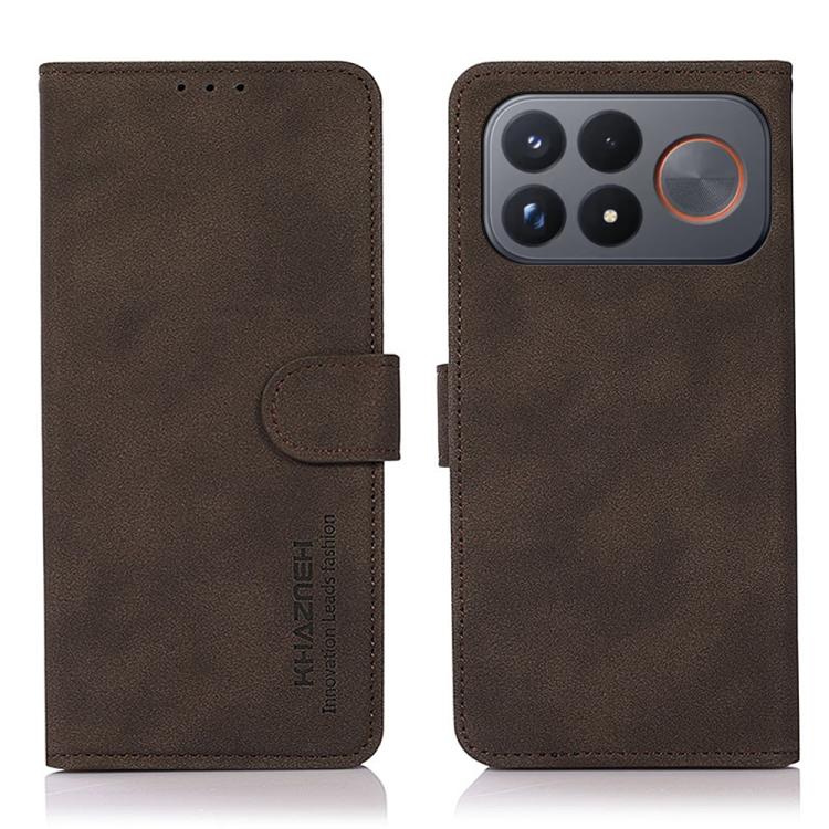 KHAZNEH Matte Texture Leather Phone Case, For Redmi Note 17 Pro+ 5G Global 163.4mm, For Redmi Note 17 Pro 5G Global 163.5mm, For Redmi Note 17 4G Global 169.7mm, For Redmi K100 Pro Max/Poco F9 Ultra 5G, For Redmi K100 Pro 5G/Poco F9 Pro 5G             ...