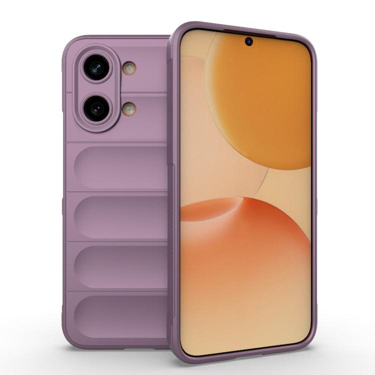 Magic Shield TPU + flannel phone case in purple with ridged TPU back and camera openings