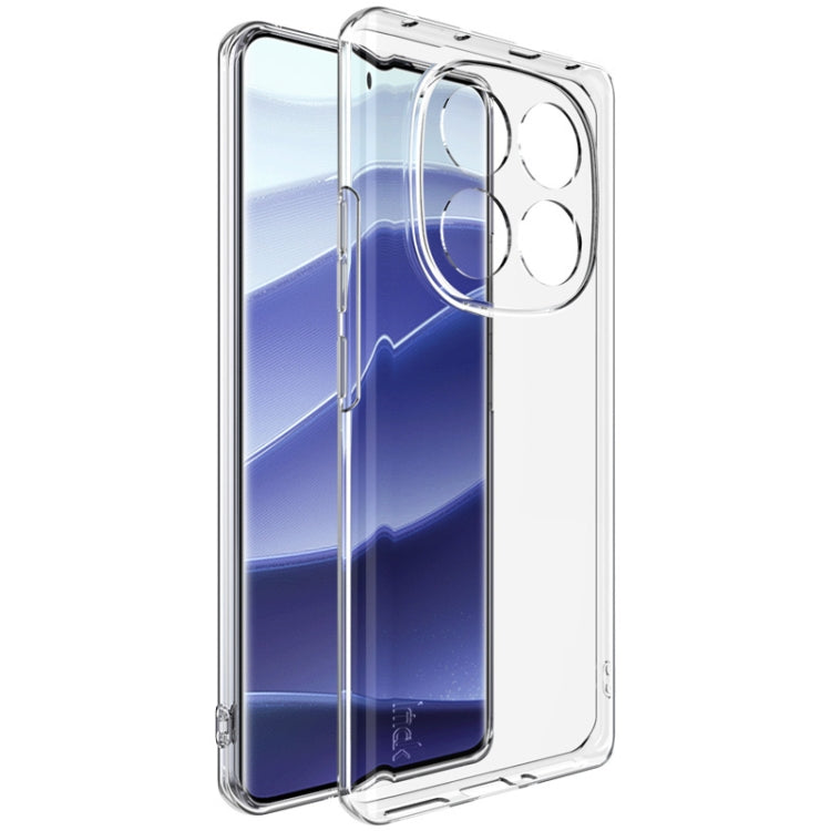 Clear TPU slim phone case with camera ring cutout and protective raised border