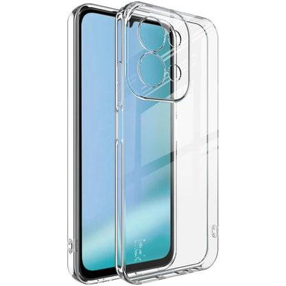 Transparent slim TPU phone case with shockproof corners and raised camera ring