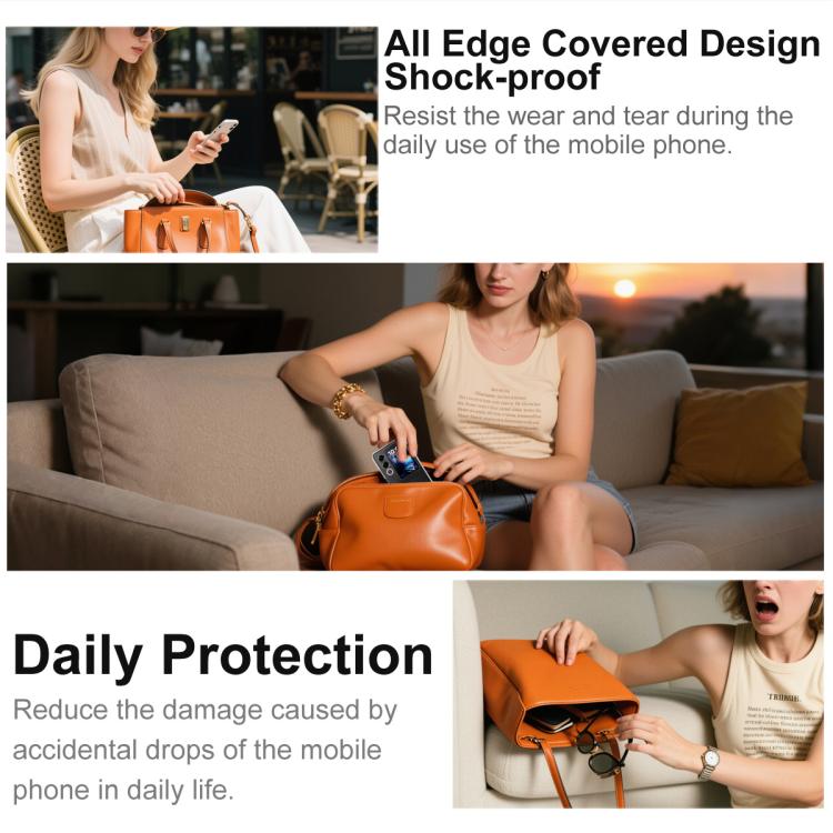 Clear shockproof phone case offering daily protection with all-edge coverage