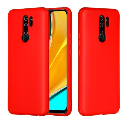 Red silicone shockproof phone case with full coverage for LG K40S-style models