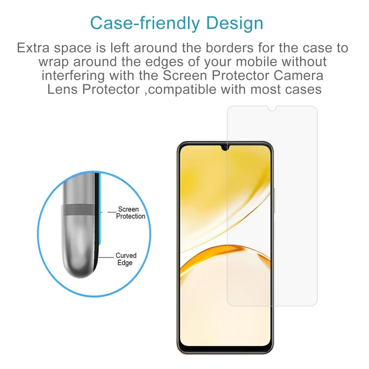 Smartphone tempered glass screen protector film with curved edge cutout