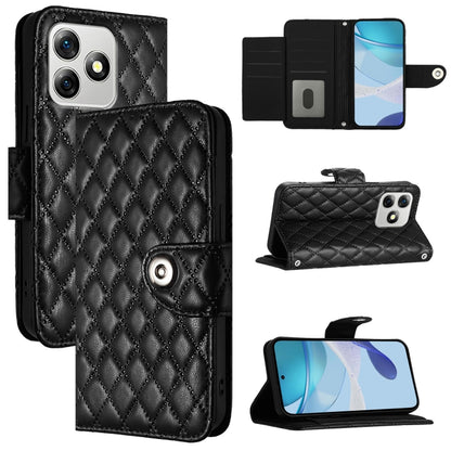 Rhombic Texture Flip Leather Phone Case with Lanyard, For Ulefone Note 18 Ultra, For Ulefone Note 14